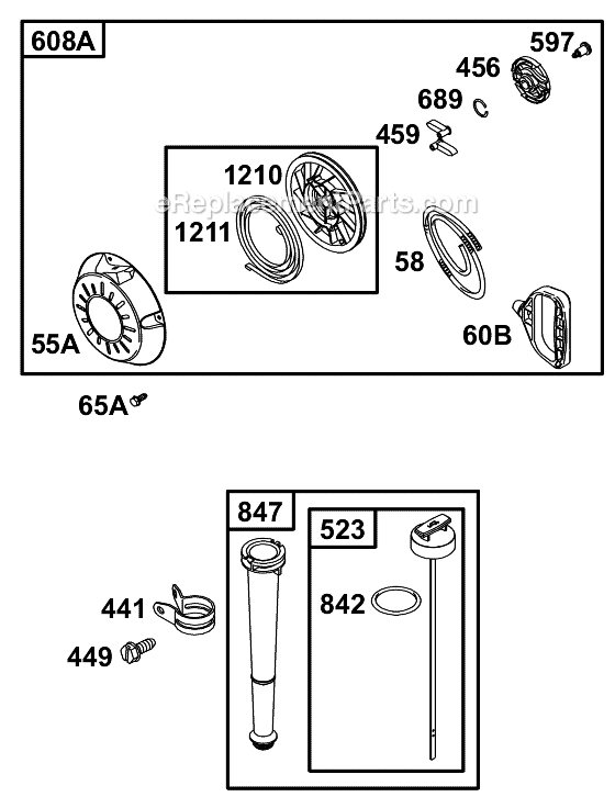 Page I Diagram and Parts List for 12B400SERIES  Briggs and Stratton Engine